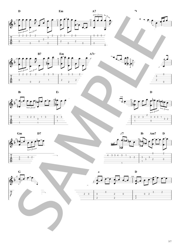 夢をかなえてドラえもん (mao) / ギターソロ 中級 - サンプル譜面 5/5