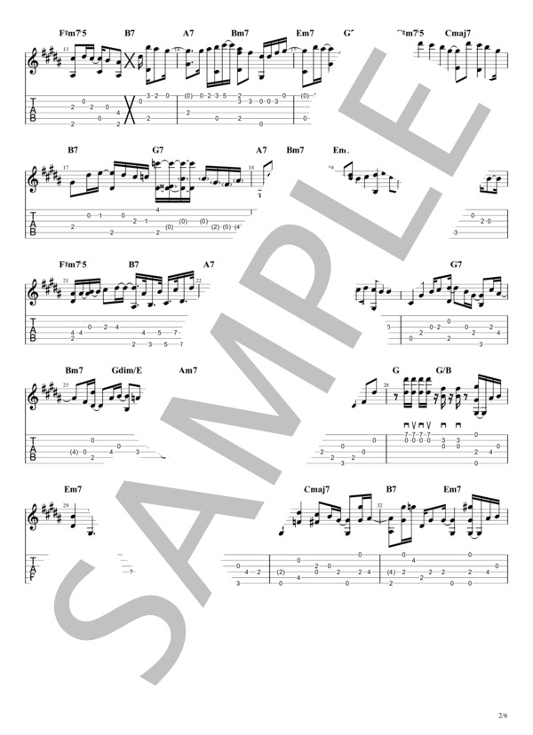 感電 (米津 玄師) / ギターソロ 中級 - サンプル譜面 2/5