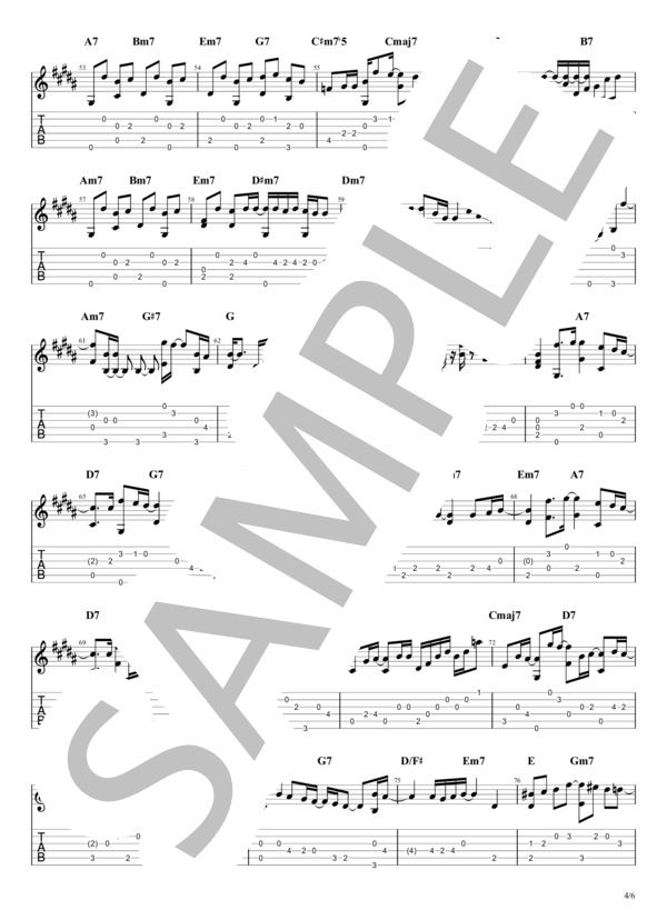 感電 (米津 玄師) / ギターソロ 中級 - サンプル譜面 4/5