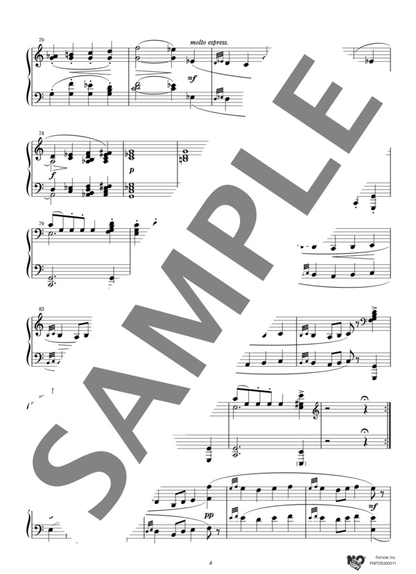 ピアノ・ソナタ 第16番 第1楽章 (フランツ・シューベルト) / ピアノソロ 中〜上級 - サンプル譜面 4/5