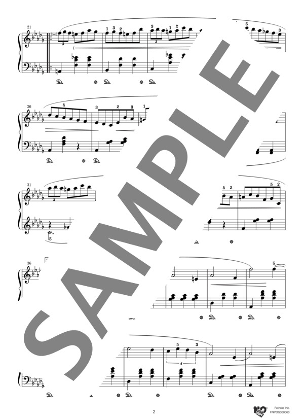 ワルツ 第6番 『小犬のワルツ』 (フレデリック・ショパン) / ピアノソロ 中級 - サンプル譜面 2/5