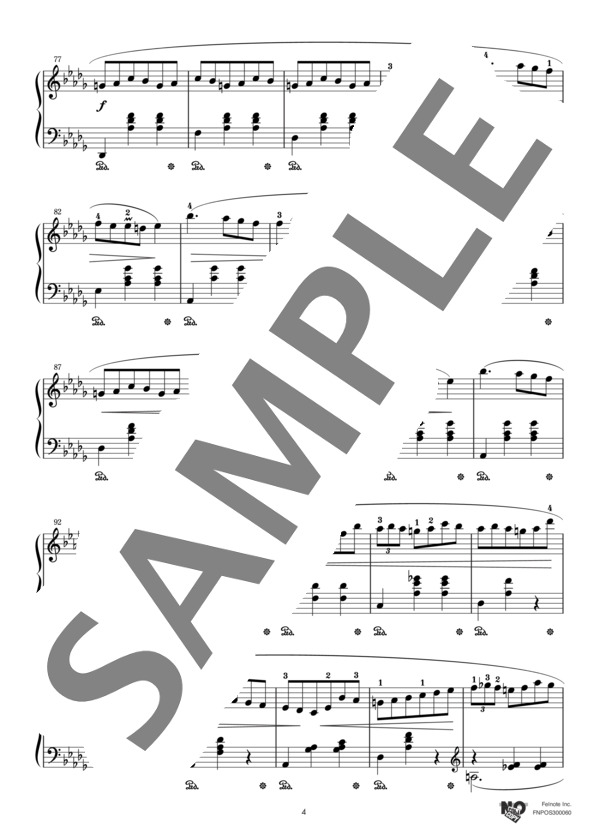 ワルツ 第6番 『小犬のワルツ』 (フレデリック・ショパン) / ピアノソロ 中級 - サンプル譜面 4/5