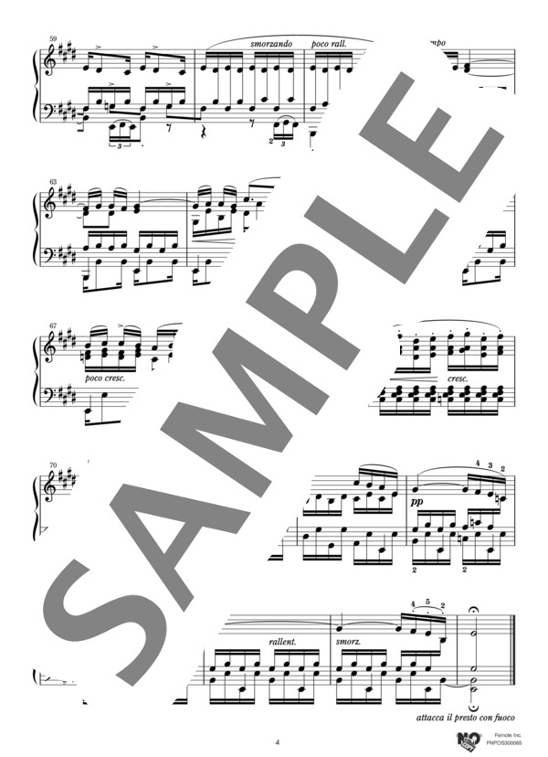 エチュード 第3番 『別れの曲』 (フレデリック・ショパン) / ピアノソロ 上級 - サンプル譜面 4/5