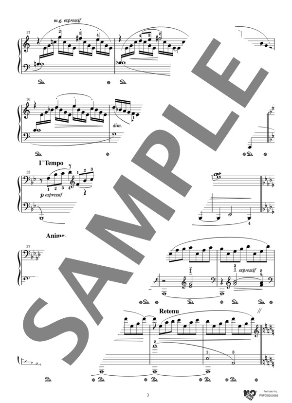 子供の領分より『グラドゥス・アド・パルナッスム博士』 (クロード・アシル・ドビュッシー) / ピアノソロ 中〜上級 - サンプル譜面 3/5