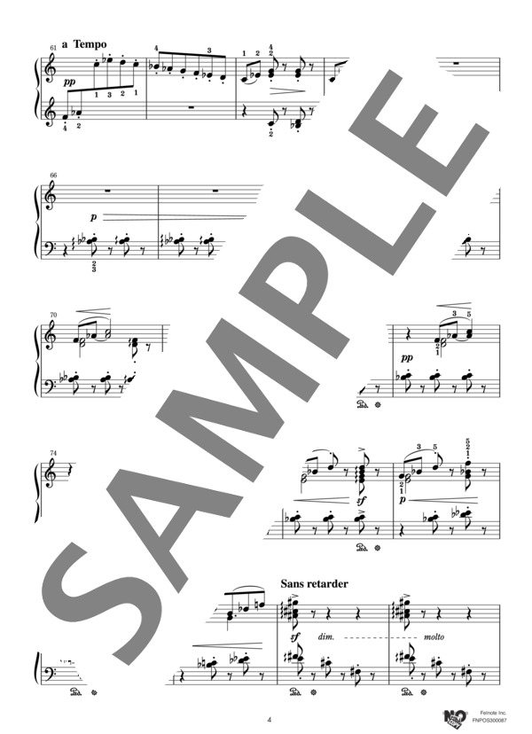 子供の領分より『人形のセレナード』 (クロード・アシル・ドビュッシー) / ピアノソロ 中〜上級 - サンプル譜面 4/5