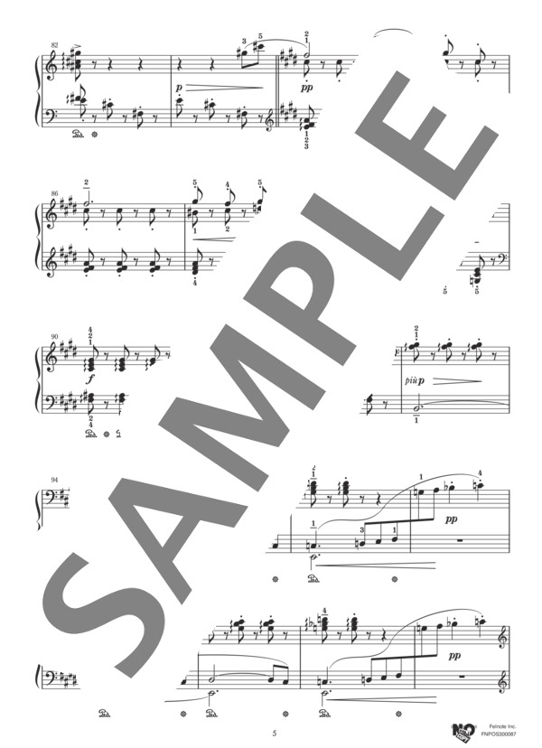 子供の領分より『人形のセレナード』 (クロード・アシル・ドビュッシー) / ピアノソロ 中〜上級 - サンプル譜面 5/5