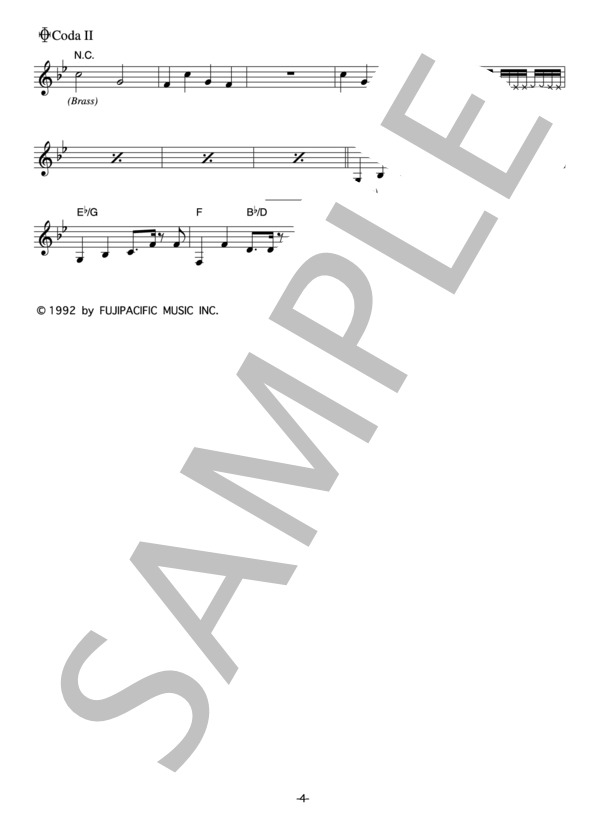 観月ありさ 「SHAKE YOUR BODY FOR ME」 コード・歌詞カード付きメロディ譜 (観月 ありさ) / その他 - サンプル譜面 4/5