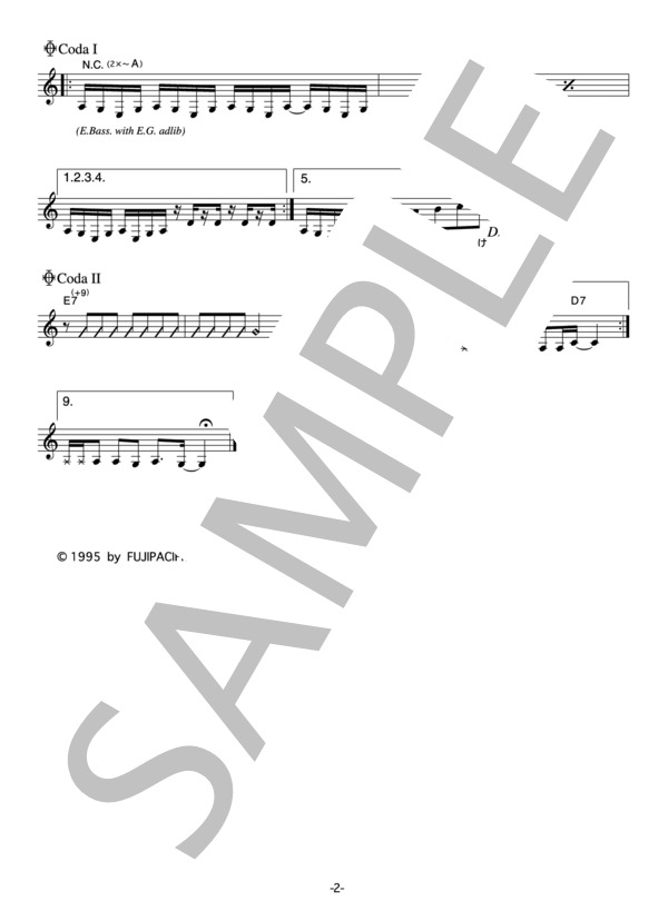古市コータロー 「MOUNTAIN TOP」 コード・歌詞カード付きメロディ譜 (古市 コータロー) / その他 - サンプル譜面 2/3
