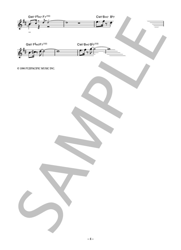 林田健司 「Physical」 コード・歌詞カード付きメロディ譜 (林田 健司) / その他 - サンプル譜面 4/5
