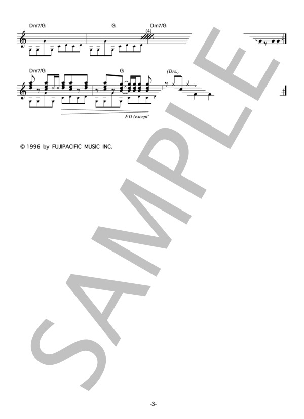 GRAET 3 「STAR TOURS」 コード・歌詞カード付きメロディ譜 / その他 - サンプル譜面 3/4