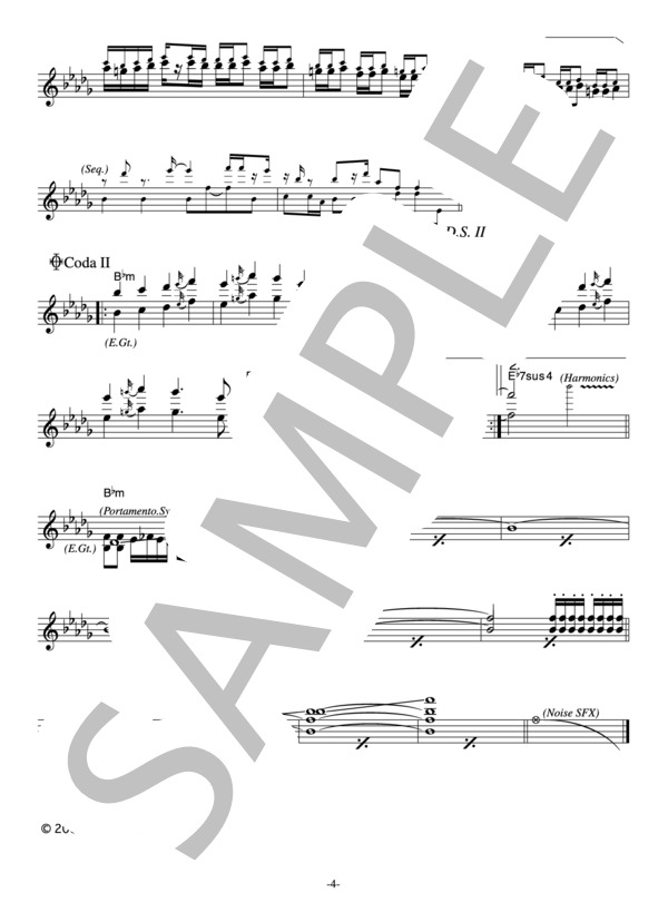 T. M. Revolution 「Wheel of fortune」 コード・歌詞カード付きメロディ譜 (T.M.Revolution) / その他 - サンプル譜面 4/5