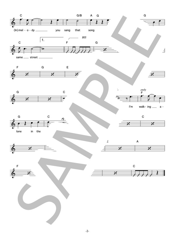 PATCH WORK LIFE 「EMEVAS」 コード・歌詞カード付きメロディ譜 / その他 - サンプル譜面 2/3