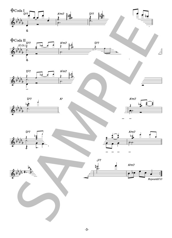 小島麻由美 「ちどり足」 コード・歌詞カード付きメロディ譜 (小島 麻由美) / その他 - サンプル譜面 3/4