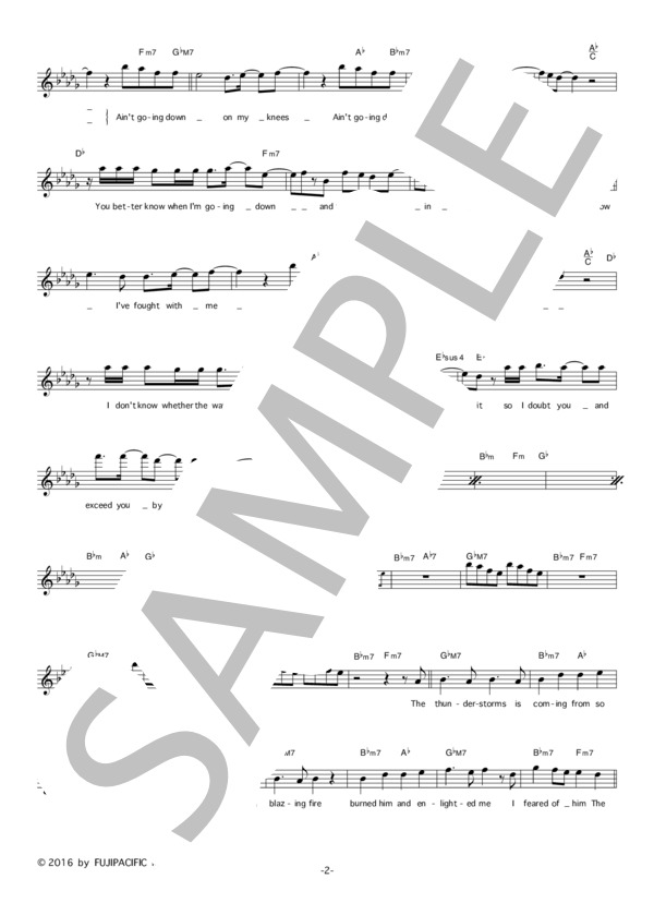 Capeson 「Believe My Eyes」 コード・歌詞カード付きメロディ譜 / その他 - サンプル譜面 2/4