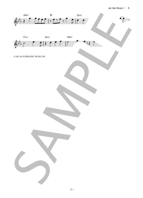 大原櫻子 「Jet Set Music！」 コード・歌詞カード付きメロディ譜 (大原 櫻子) / その他 - サンプル譜面 5/5