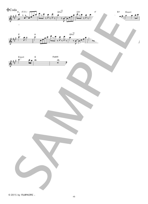 ベイビーレイズJAPAN 「夜明けBrand New Days 」 コード・歌詞カード付きメロディ譜 / その他 - サンプル譜面 4/5