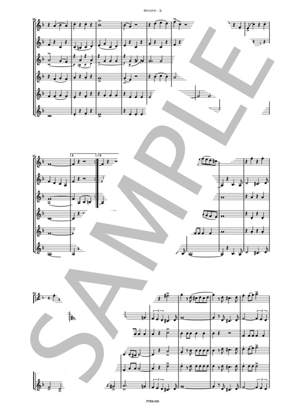 ボギー大佐 トランペット2～6重奏 J.K. アルフォード (ケネス・ジョゼフ・アルフォード) / アンサンブル金管 中〜上級 - サンプル譜面 2/5