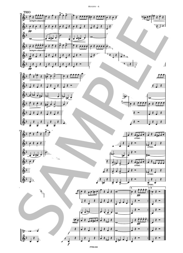 ボギー大佐 トランペット2～6重奏 J.K. アルフォード (ケネス・ジョゼフ・アルフォード) / アンサンブル金管 中〜上級 - サンプル譜面 4/5