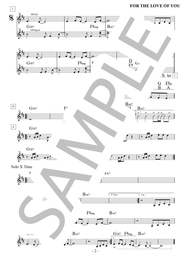 楽譜】FOR THE LOVE OF YOU / ファンク＆ソウル・スタンダード