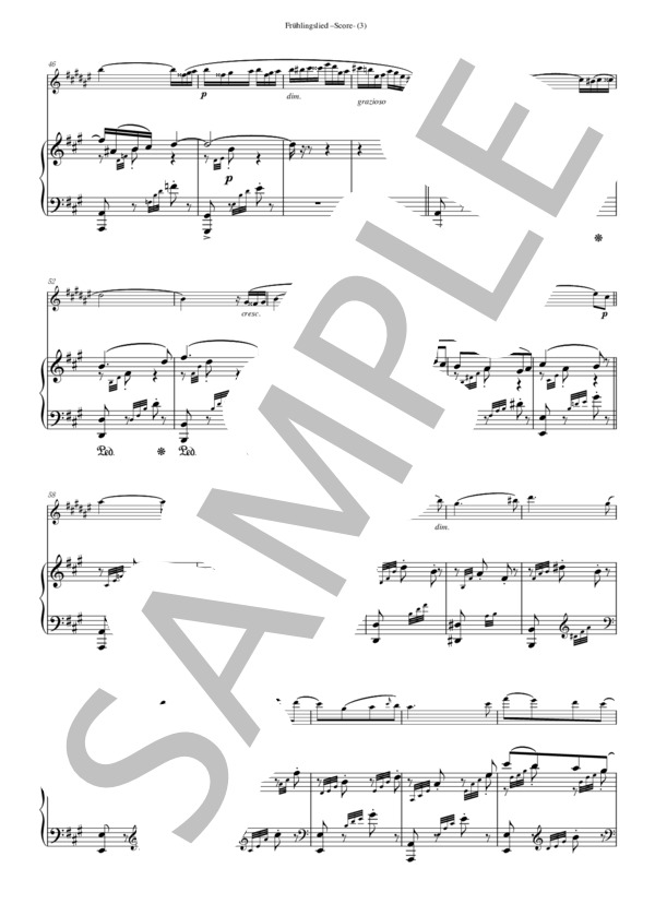 春の歌 (フェリックス・メンデルスゾーン) / アルトサックス 上級 - サンプル譜面 3/5