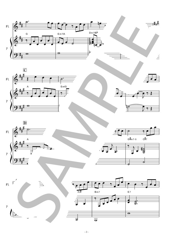 【フルート楽譜】その時歴史が動いた（フルートピアノ伴奏） (谷川 賢作) / 初〜中級 - サンプル譜面 2/5