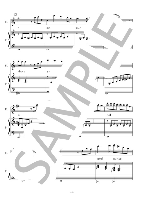 【フルート楽譜】その時歴史が動いた（フルートピアノ伴奏） (谷川 賢作) / 初〜中級 - サンプル譜面 4/5