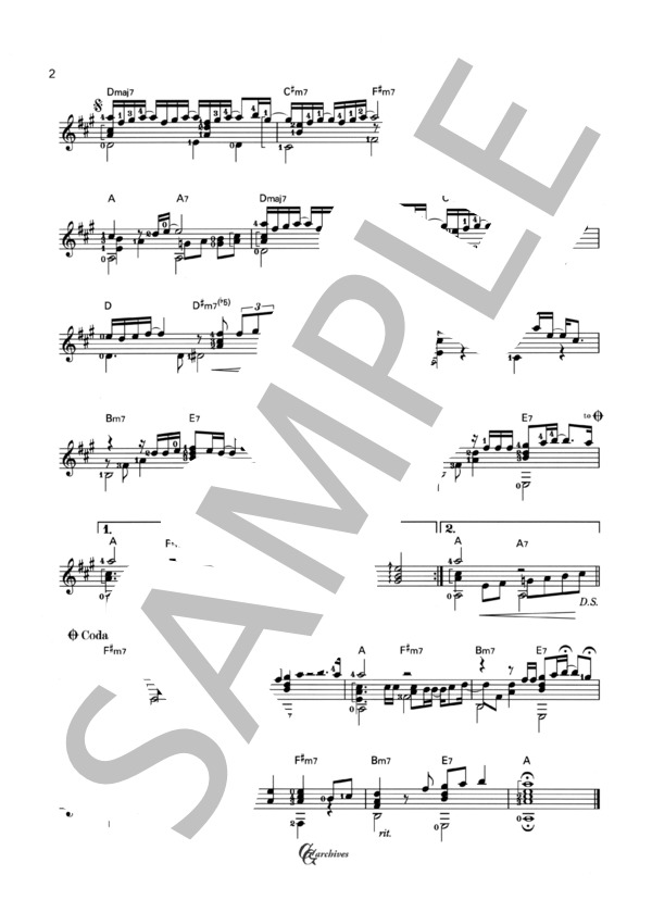 カムフラージュ (竹内 まりや) / ギターソロ 中級 - サンプル譜面 2/2