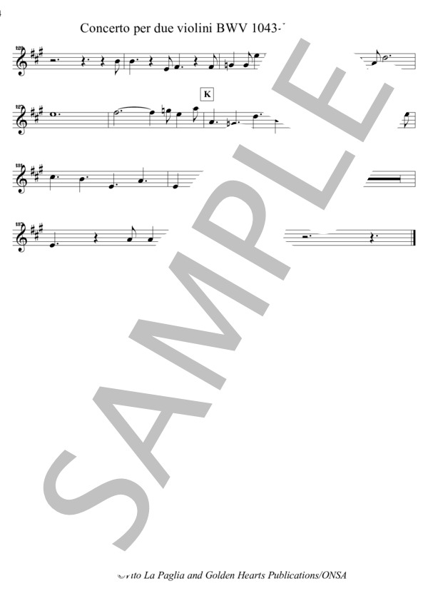 【サクソフォーン7重奏】2つのヴァイオリンのための協奏曲（パート譜：Alto Saxophones) 作曲：J.S.バッハ 編曲：ヴィト・ラ・パグリア (ヨハン・セバスチャン・バッハ) / アンサンブル木管 その他 - サンプル譜面 4/5