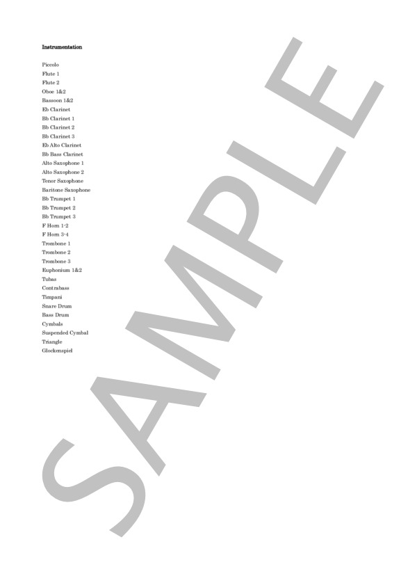 【吹奏楽】前奏曲「in Just-」（フルスコアのみ) 作曲：正門研一 (正門 研一) / その他 その他 - サンプル譜面 2/5