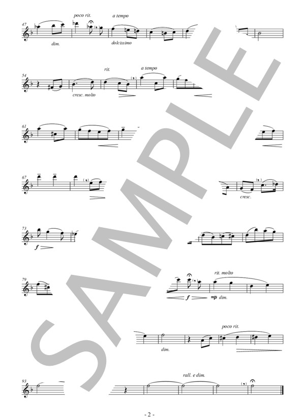 愛の挨拶 独奏楽器とピアノのための(Soprano Saxophone  /  Tenor Saxophone & Piano) 作曲：エルガー 編曲：小國晃一郎 (エドワード・エルガー) / ソプラノサックス その他 - サンプル譜面 5/5