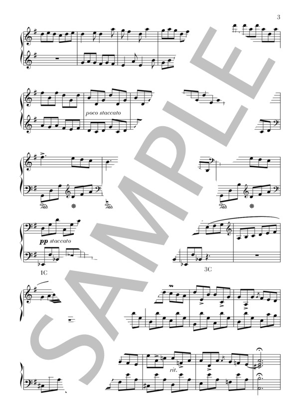 【ピアノソロ】二声のインヴェンション 作曲：イッポリート・パリネロ(Ippolito Parrinello) (パリネロ イッポリート) / その他 - サンプル譜面 3/5