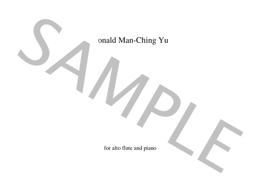 【アルト・フルート＆ピアノ】ワンネス（フルスコア+ピアノ) 作曲：マンチン・ドナルド・ユー / アンサンブルピアノ＋他楽器 その他 - サンプル譜面 1/5