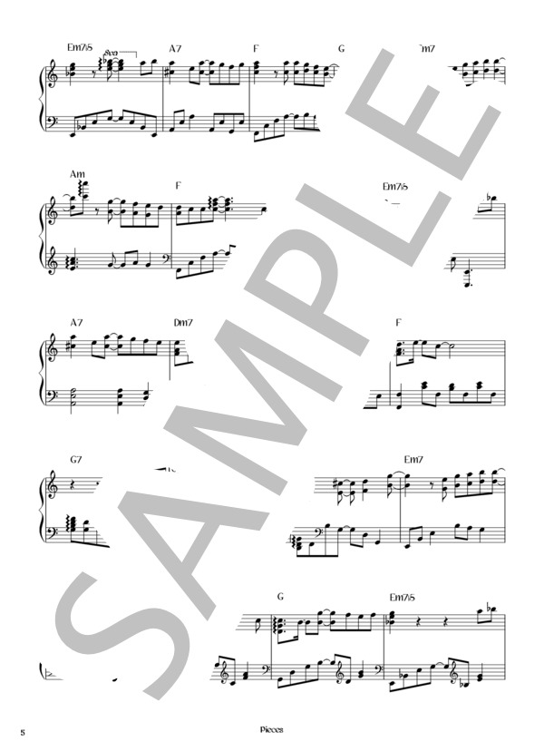 楽譜】Pieces / L'Arc〜en〜Ciel (ピアノソロ / 初〜中級) - Piascore