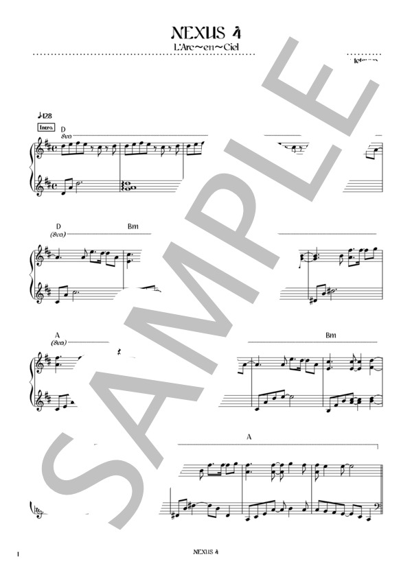 楽譜】NEXUS 4 / L'Arc〜en〜Ciel (ピアノソロ / 初〜中級) - Piascore