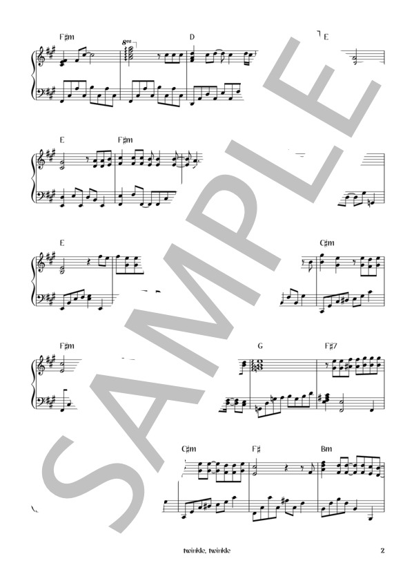 楽譜】twinkle,twinkle / L'Arc〜en〜Ciel (ピアノソロ / 初