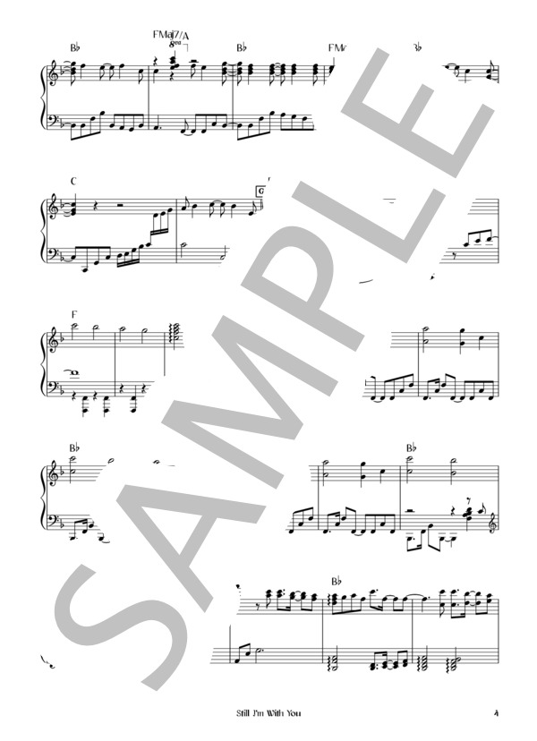 Still I'm With You (L'Arc〜en〜Ciel) / ピアノソロ 初〜中級 - サンプル譜面 4/5