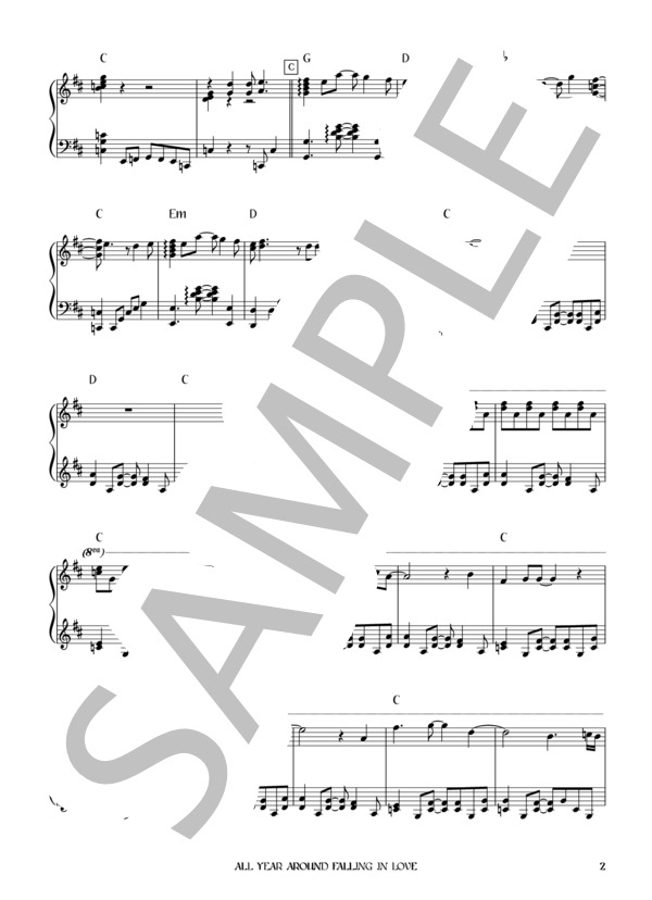 楽譜】ALL YEAR AROUND FALLING IN LOVE / L'Arc〜en〜Ciel