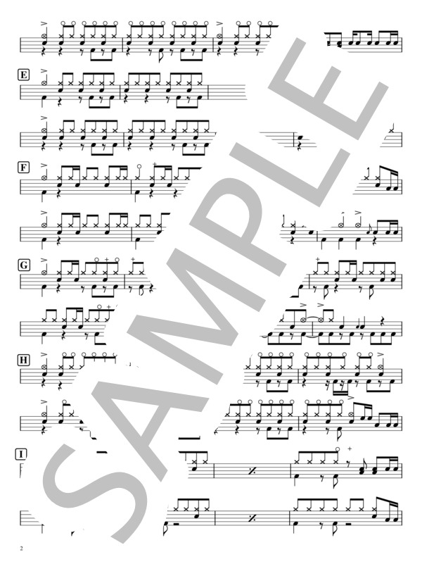 10時の方角 (sumika) / ドラム 中級 - サンプル譜面 2/3