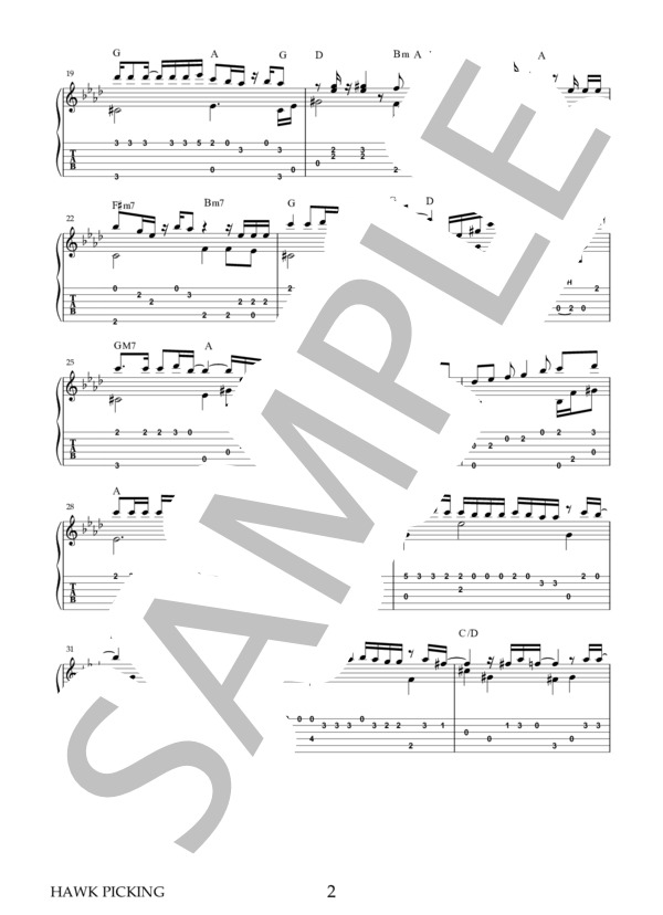 家族になろうよ (福山 雅治) / ギターソロ 中級 - サンプル譜面 2/3