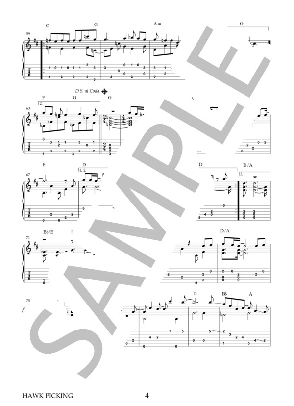 KYOTO (TAKUYA) / ギターソロ 中〜上級 - サンプル譜面 4/5