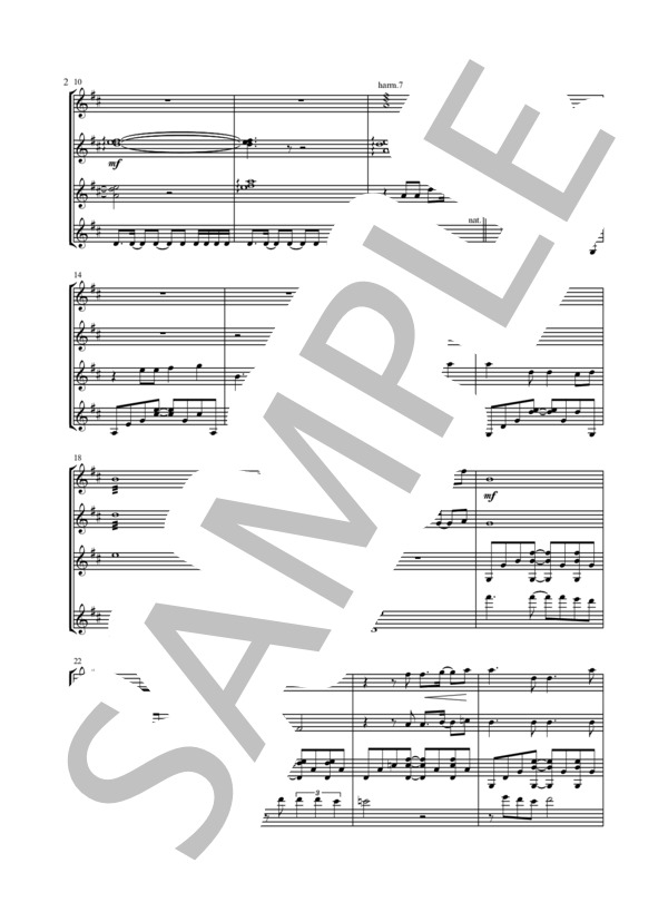 【ギター四重奏】「アドリア海の青い空」”紅の豚”より (久石 譲) / ギター重奏 中級 - サンプル譜面 2/5