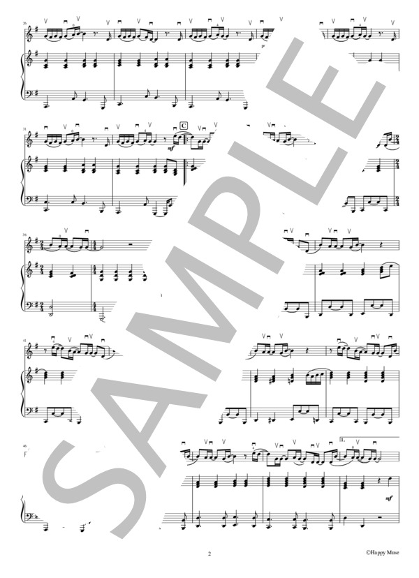 愛にできることはまだあるかい【ヴァイオリン】【ピアノ伴奏付き】 (RADWIMPS) / 初級 - サンプル譜面 2/5