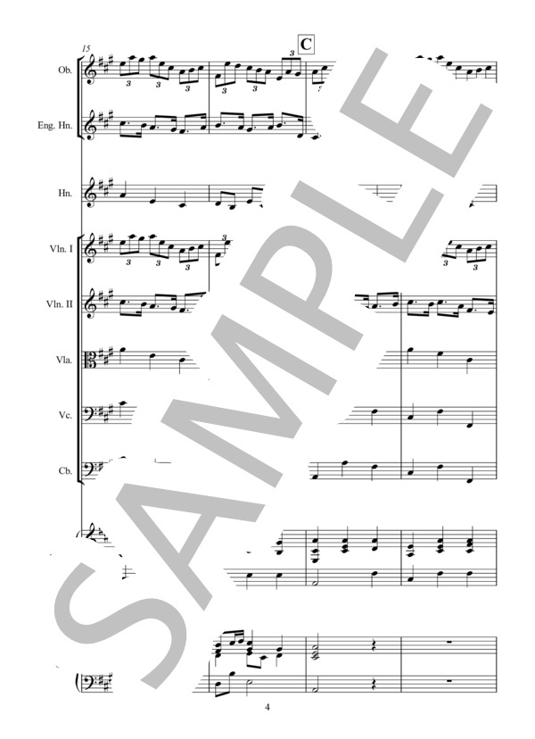 主よ、人の望みの喜びよ (ヨハン・セバスチャン・バッハ) / オーケストラ 初〜中級 - サンプル譜面 4/5