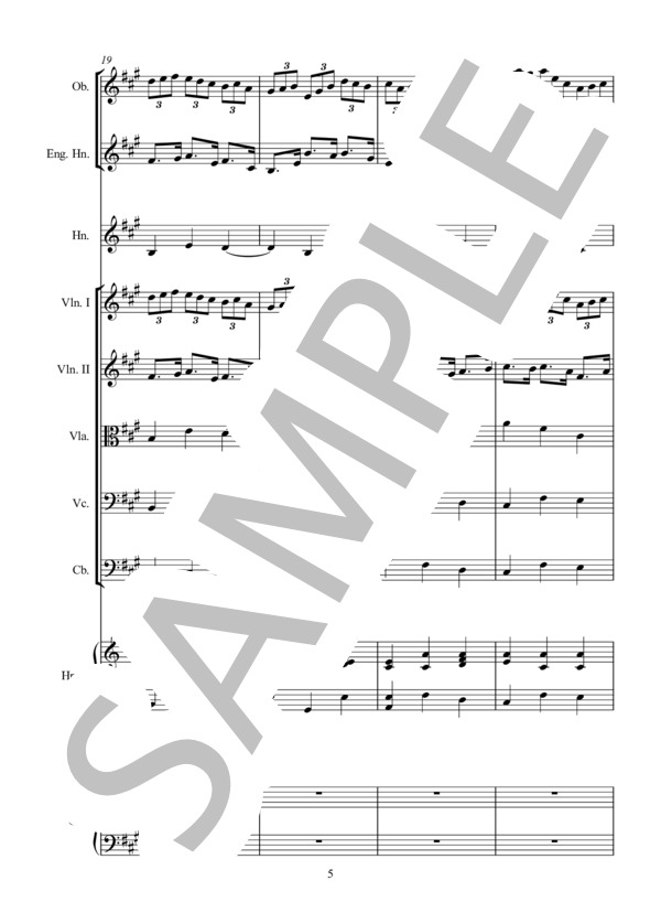 主よ、人の望みの喜びよ (ヨハン・セバスチャン・バッハ) / オーケストラ 初〜中級 - サンプル譜面 5/5