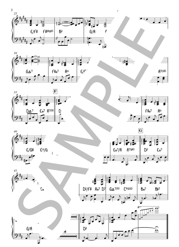 風笛～LOVE LETTER～ (宮本 文昭) / ピアノ伴奏 中級 - サンプル譜面 2/2