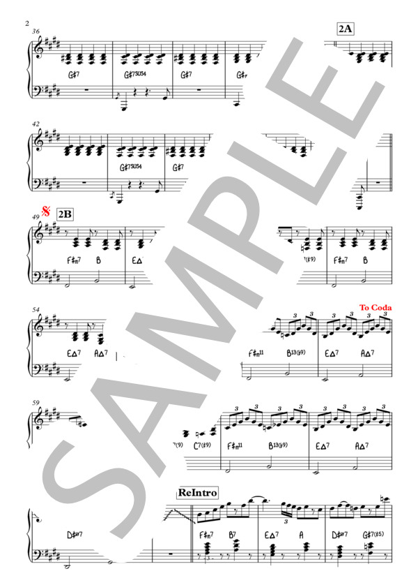 カリソメ乙女 (東京事変) / ピアノ伴奏 上級 - サンプル譜面 2/3