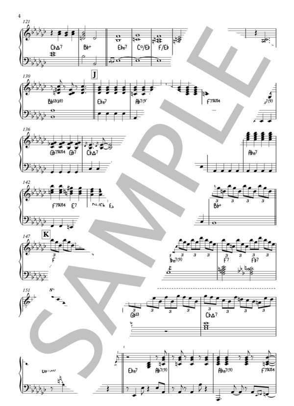 秘密 (東京事変) / ピアノ伴奏 中〜上級 - サンプル譜面 4/5