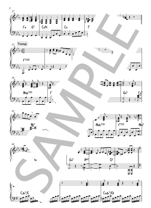 赤の同盟 (東京事変) / ピアノ伴奏 上級 - サンプル譜面 2/5