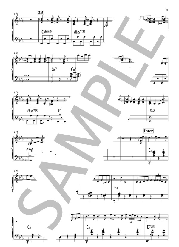 赤の同盟 (東京事変) / ピアノ伴奏 上級 - サンプル譜面 5/5