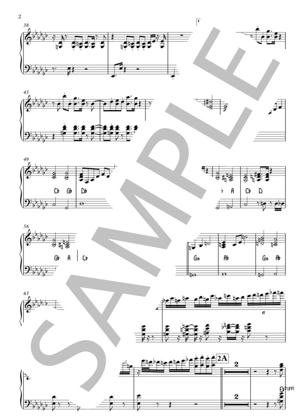 ミラーボール (東京事変) / ピアノ伴奏 上級 - サンプル譜面 2/5